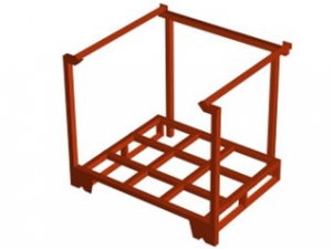 Easy use adjustable upright pallet