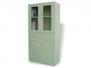 Combination Type Steel Glass Door Office Cabinet