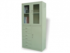 Combination Type Steel Glass Door Office Cabinet