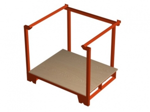 Upright Pallet With Wooden Panel