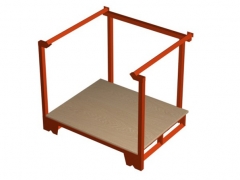 Upright Pallet With Wooden Panel